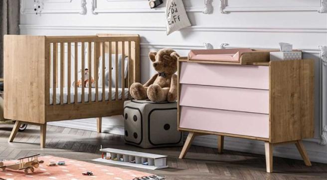 Combinez les meubles de la collection Vintage pour un design scandinave parfait pour la chambre de bébé