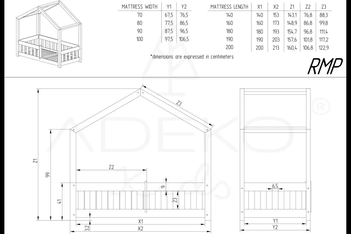 Lit cabane enfant en bois RMP Mila