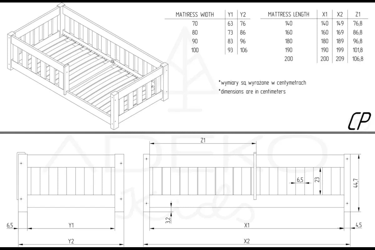 Cama infantil de madera CP Mila