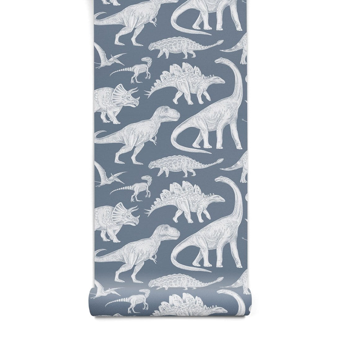 Papier peint dinosaure bleu Pastelowe Love - Wallpapers par Pastelowe Love