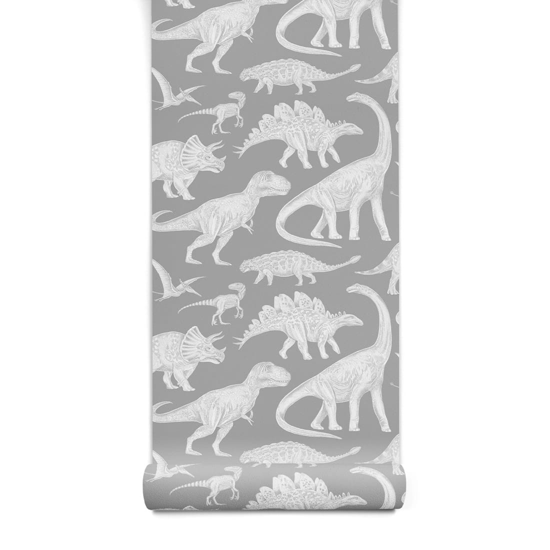 Papier peint dinosaure gris Pastelowe Love - Wallpapers par Pastelowe Love